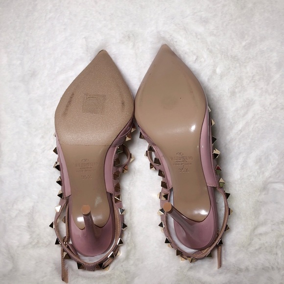 ❤️SOLD❤️Valentino rockstud pink slingbacks 35.5 - Picture 5 of 7